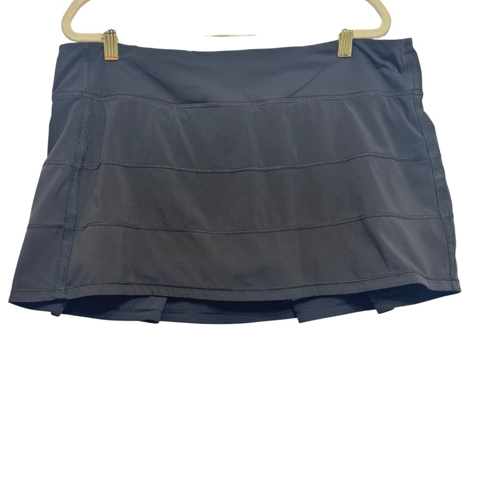 Lululemon Pace Rival Mid-Rise Skirt Women 12 Black Tennis Skort - Picture 6 of 12